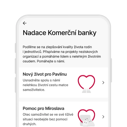 Příspěvek přes online bankovnictví KB+