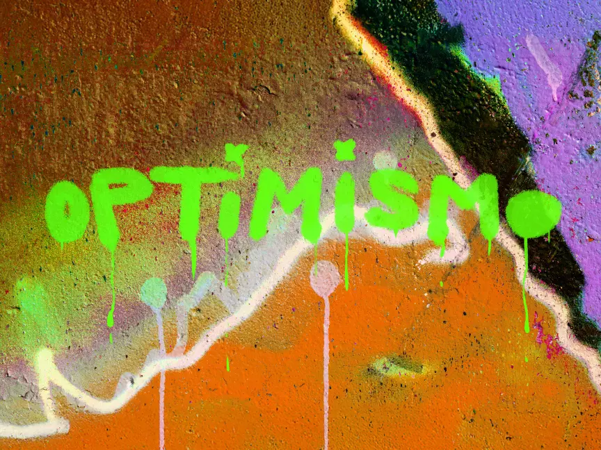 nápis optimismo