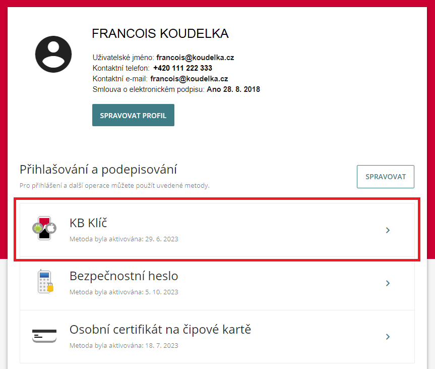KB Klíč