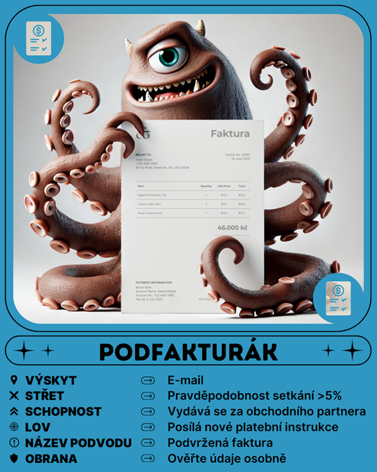 Podfakturák Rozesílač a tvůrce podvodných faktur