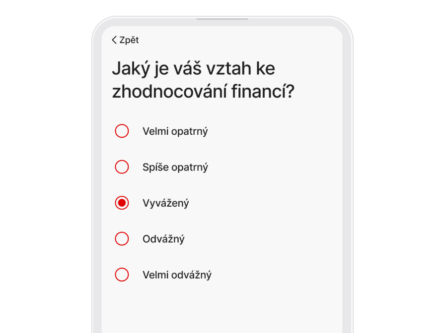 1. Vyplňte investiční dotazník