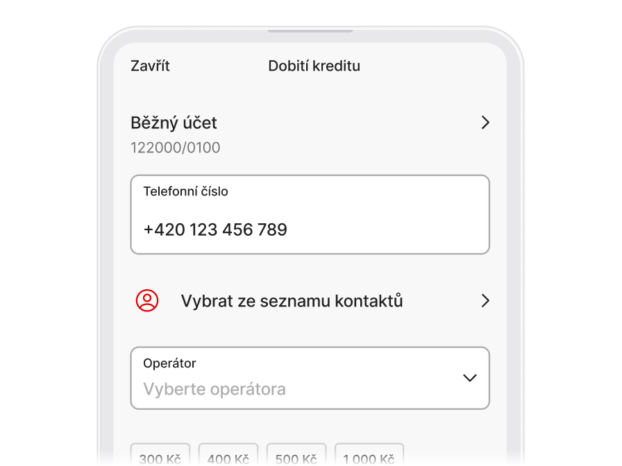 Dobití kreditu