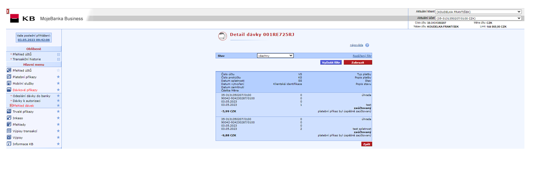 Jak Importovat D vku P kaz V Internetov m Bankovnictv MojeBanka Jak Importovat D vku P kaz V Internetov m Bankovnictv MojeBanka