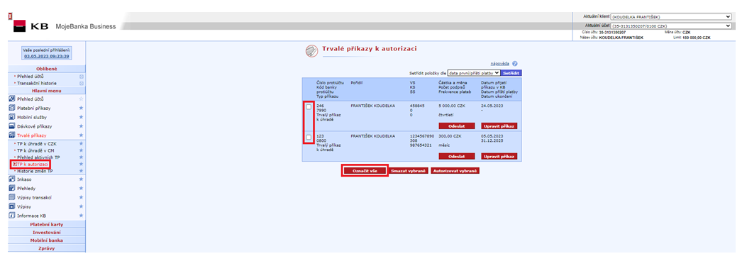 Jak Zadat Trval P kaz V Internetov m Bankovnictv MojeBanka Business Jak Zadat Trval P kaz V Internetov m Bankovnictv MojeBanka Business