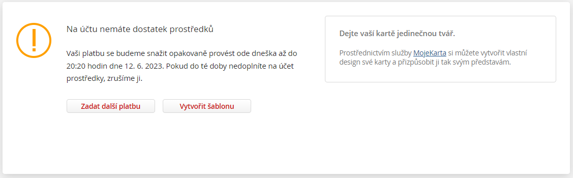 Jak Si V Mobiln m Nebo Internetov m Bankovnictv Ov m e Platba Byla 