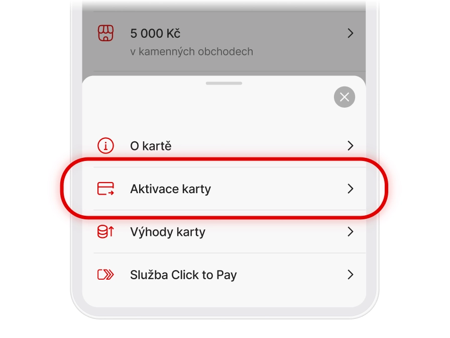 Online aktivace karty