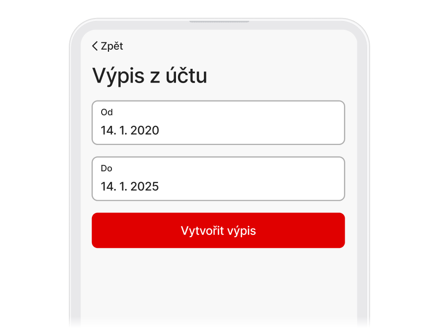 Stahování archivních výpisů z běžných účtů v pdf