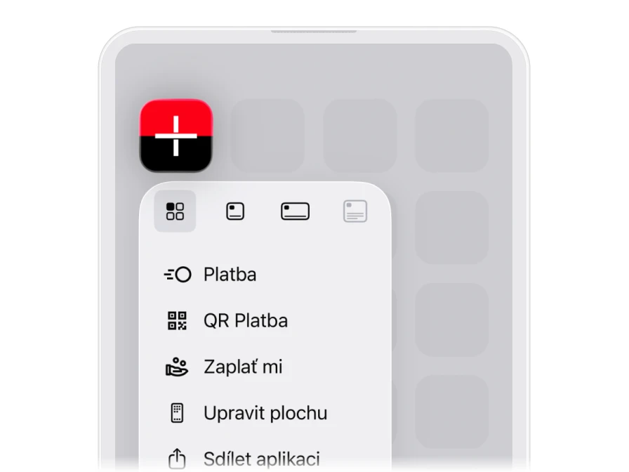 Funkce pro rychlé zadávání plateb