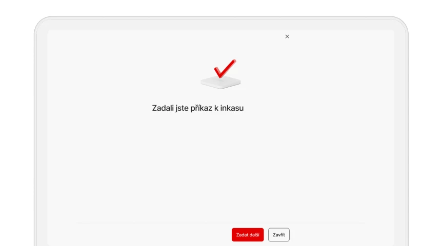Potvrzovací obrazovka