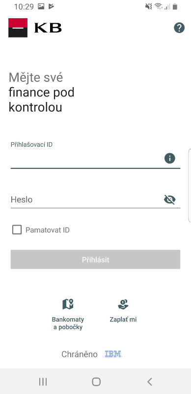 Jak se přihlásit do Mobilní banky KB na novém telefonu?