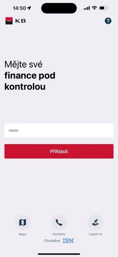 Mobilní banka přihlášení