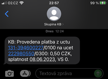SMS notifikace