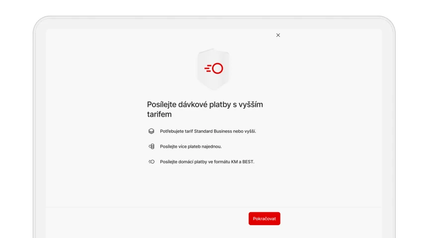 Změna tarifu na vyšší