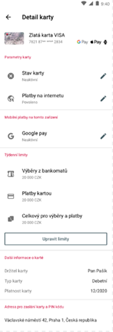 info o karte android