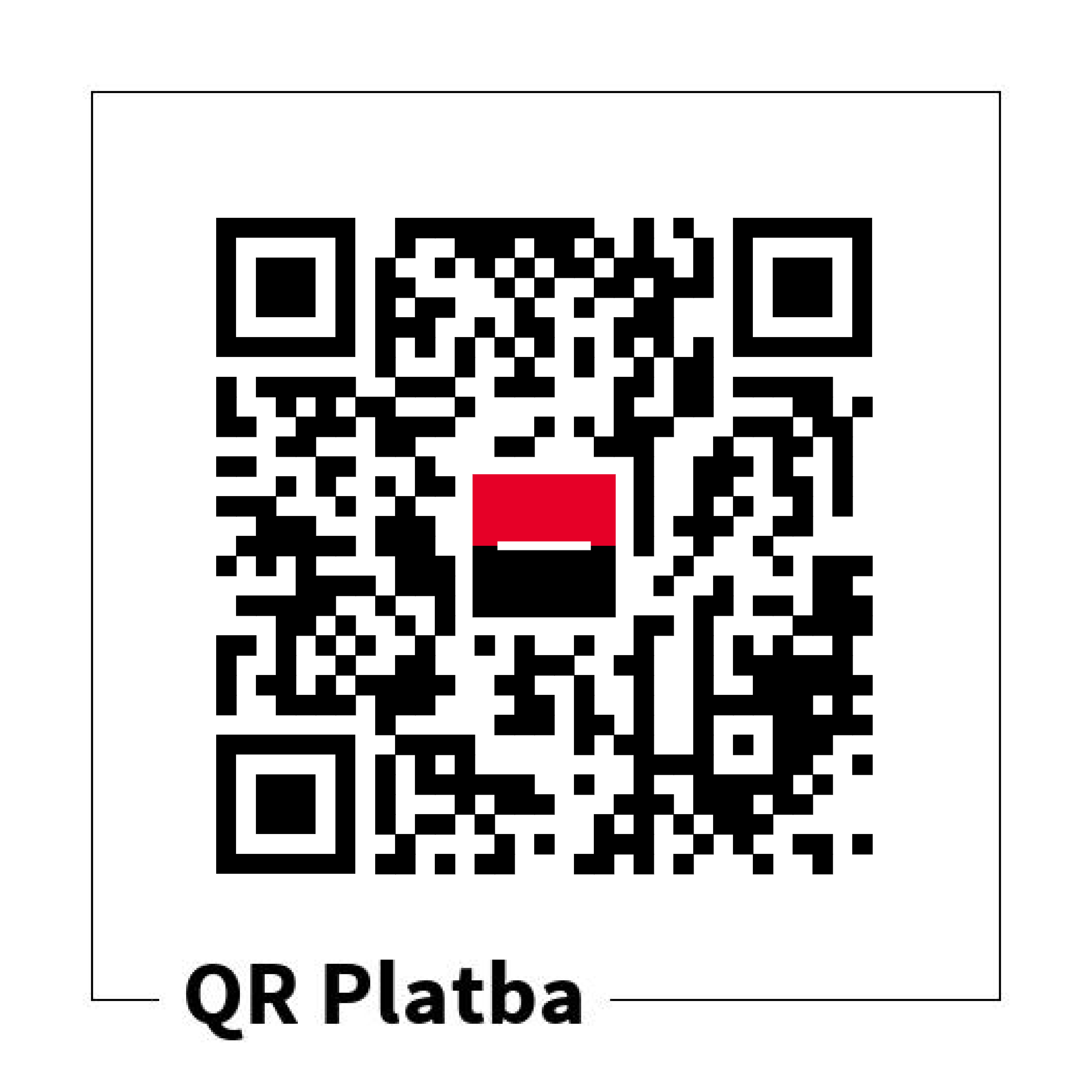 QR kod platba 1000 kc