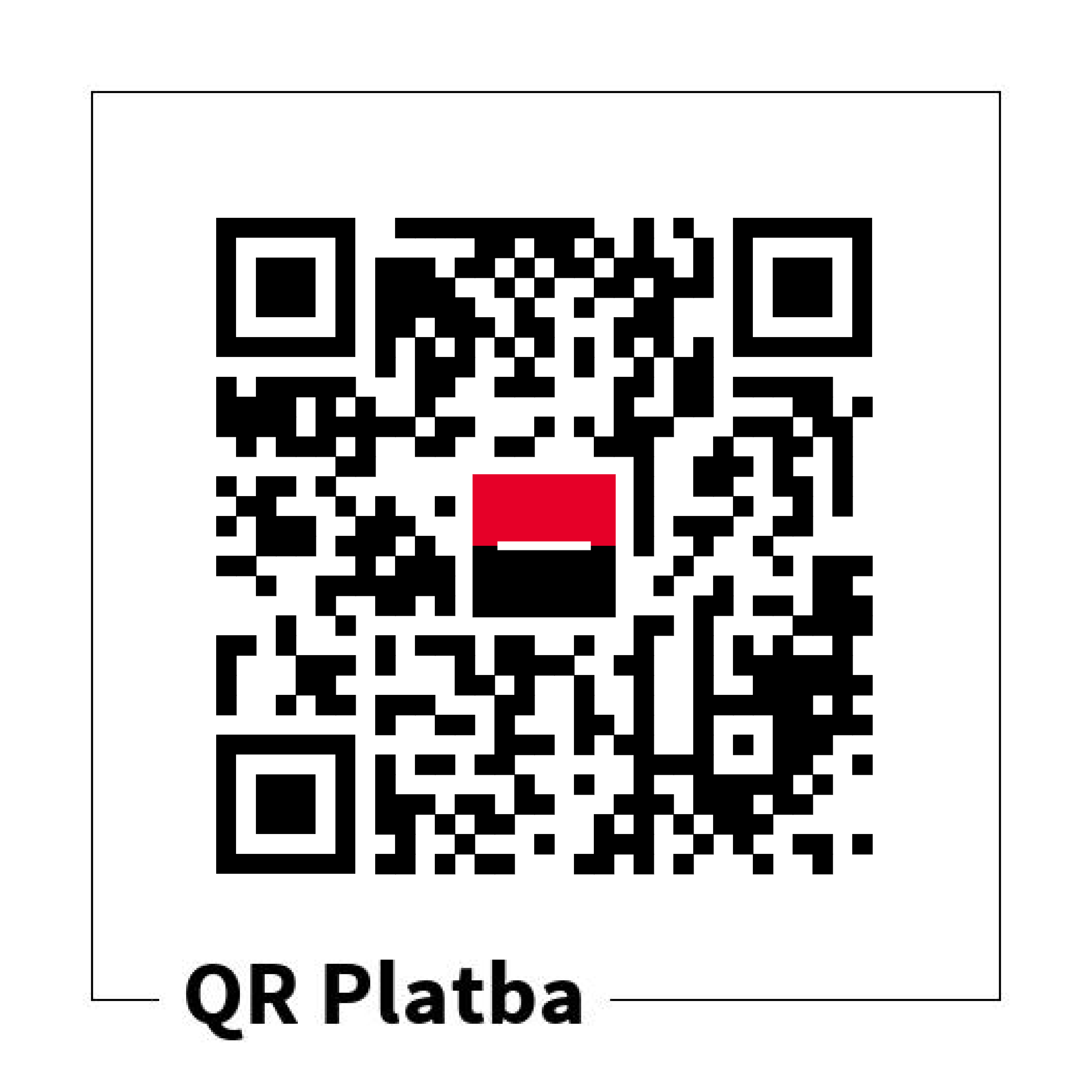 QR kod platba 1500 kc