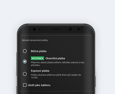Okamžitá platba je bez příplatku