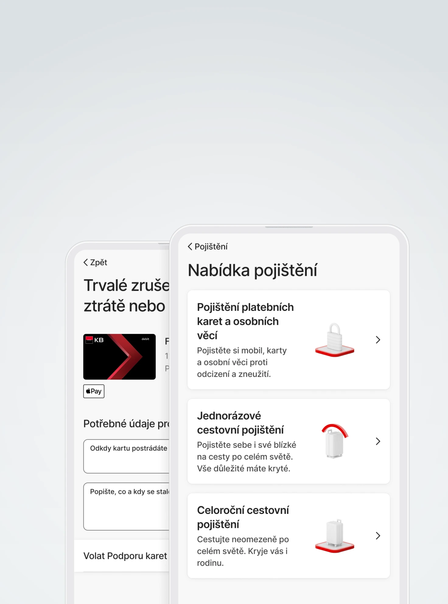 Pojištění platebních karet a&nbsp;osobních věcí 
