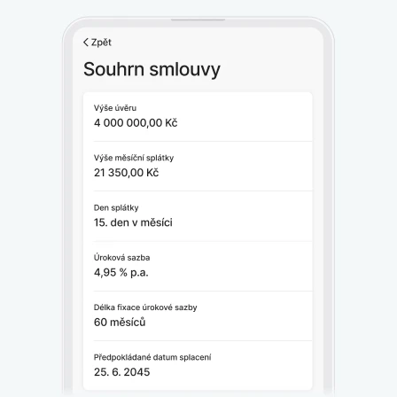 Souhrn hypoteční smlouvy