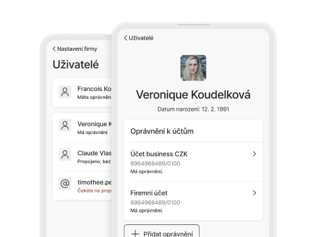 Nastavení disponentů k firmě