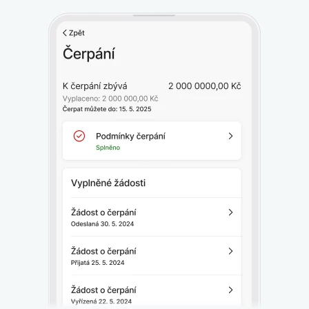 Sledujte stav žádosti