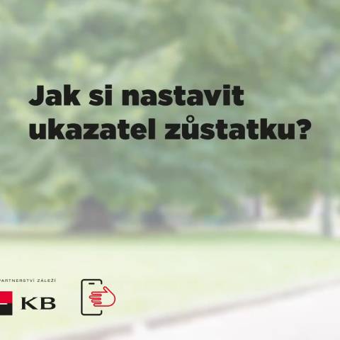 Mobilní banka - jak si nastavit ukazatel zůstatku? (Android)